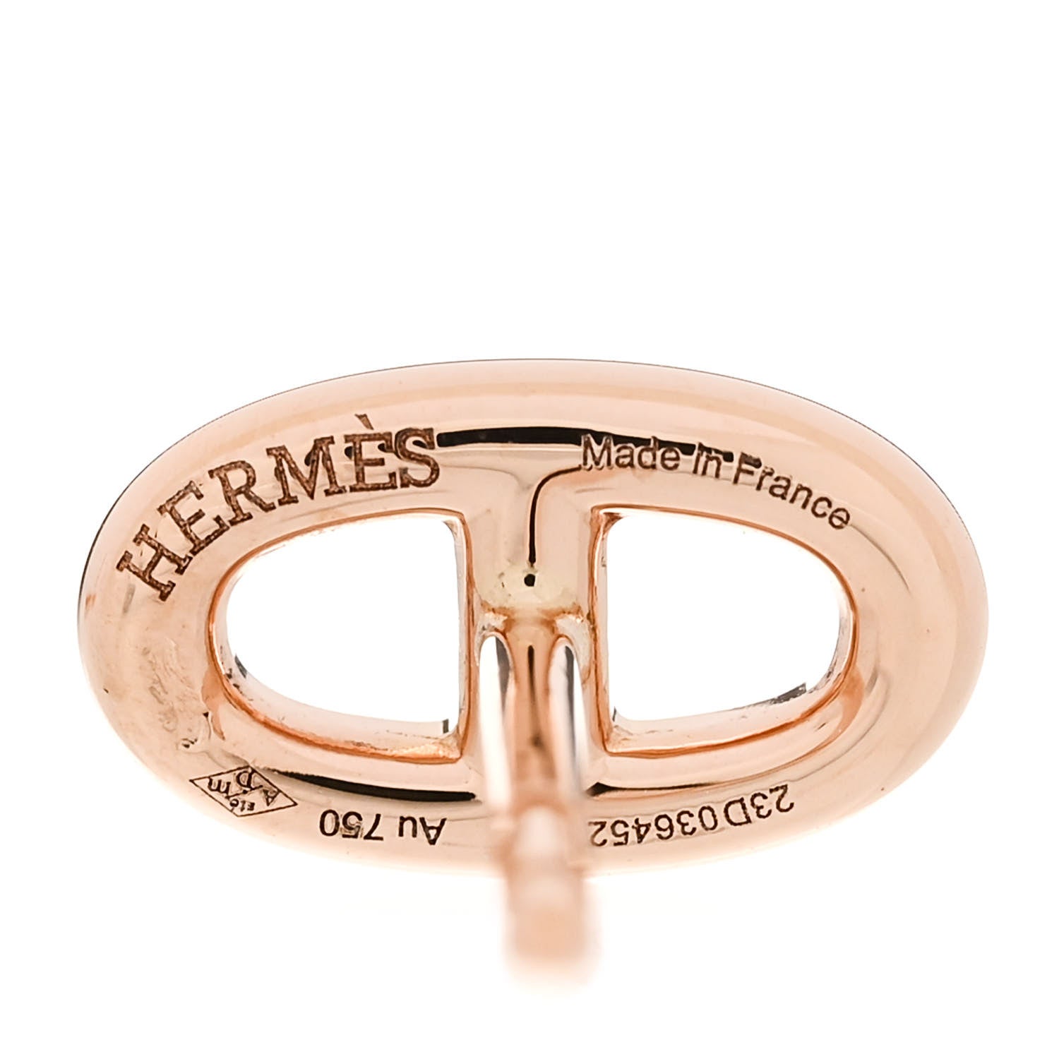 Hermes 18K Rose Gold TPM Farandole Stud Earrings 4 of 5