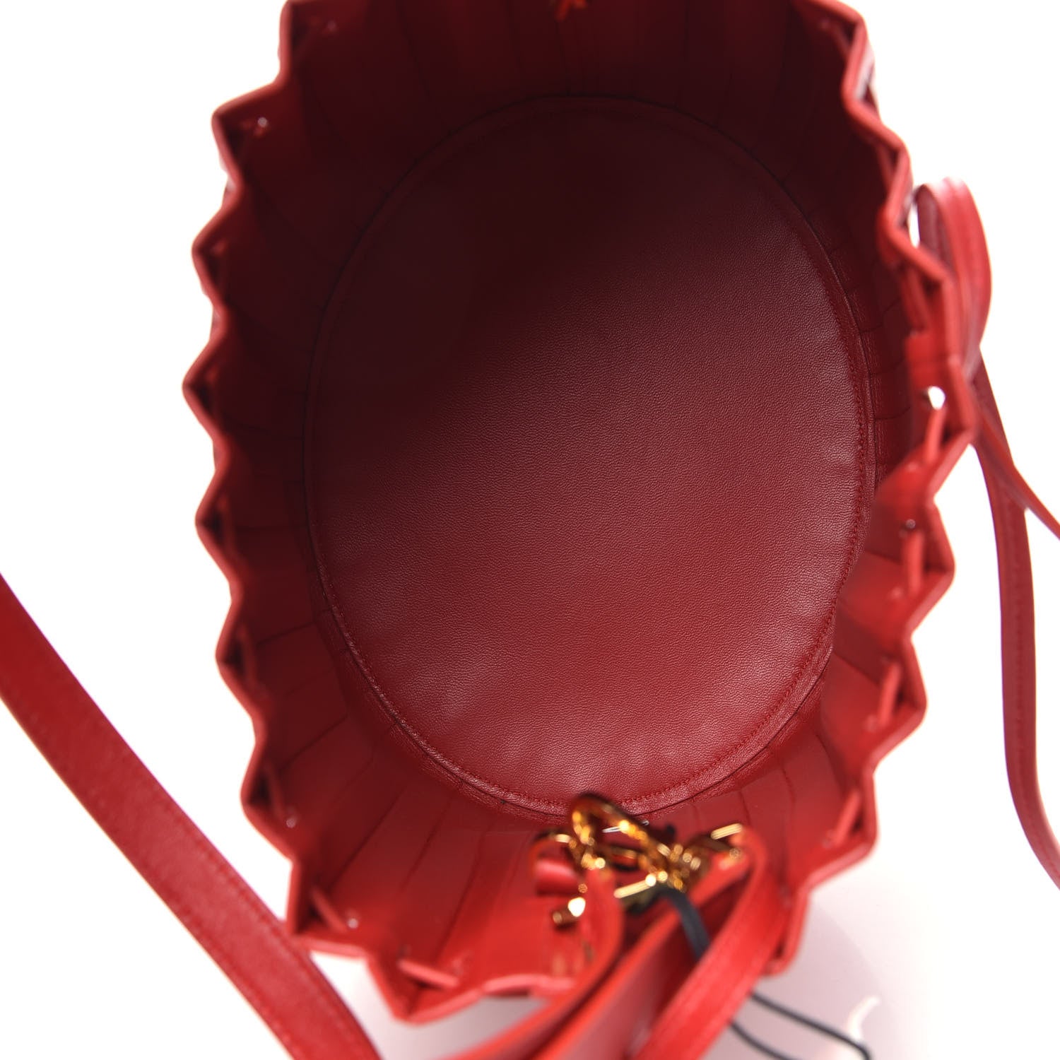 Mansur Gavriel Pleated Bucket Bag Flamma 6 of 11