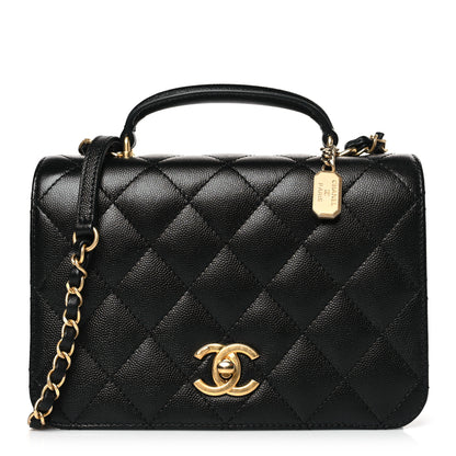 Chanel Caviar Quilted Mini Top Handle Flap Black 1 of 9