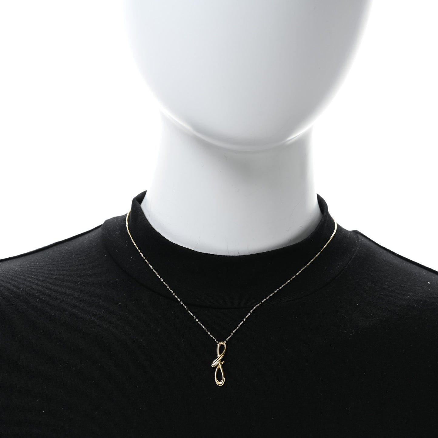 18K Yellow Gold Elsa Peretti Letter F Pendant Necklace