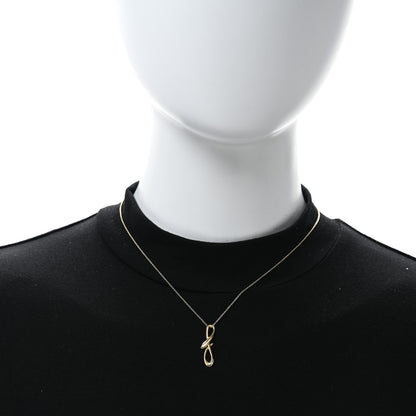 Tiffany 18K Yellow Gold Elsa Peretti Letter F Pendant Necklace 3 of 4