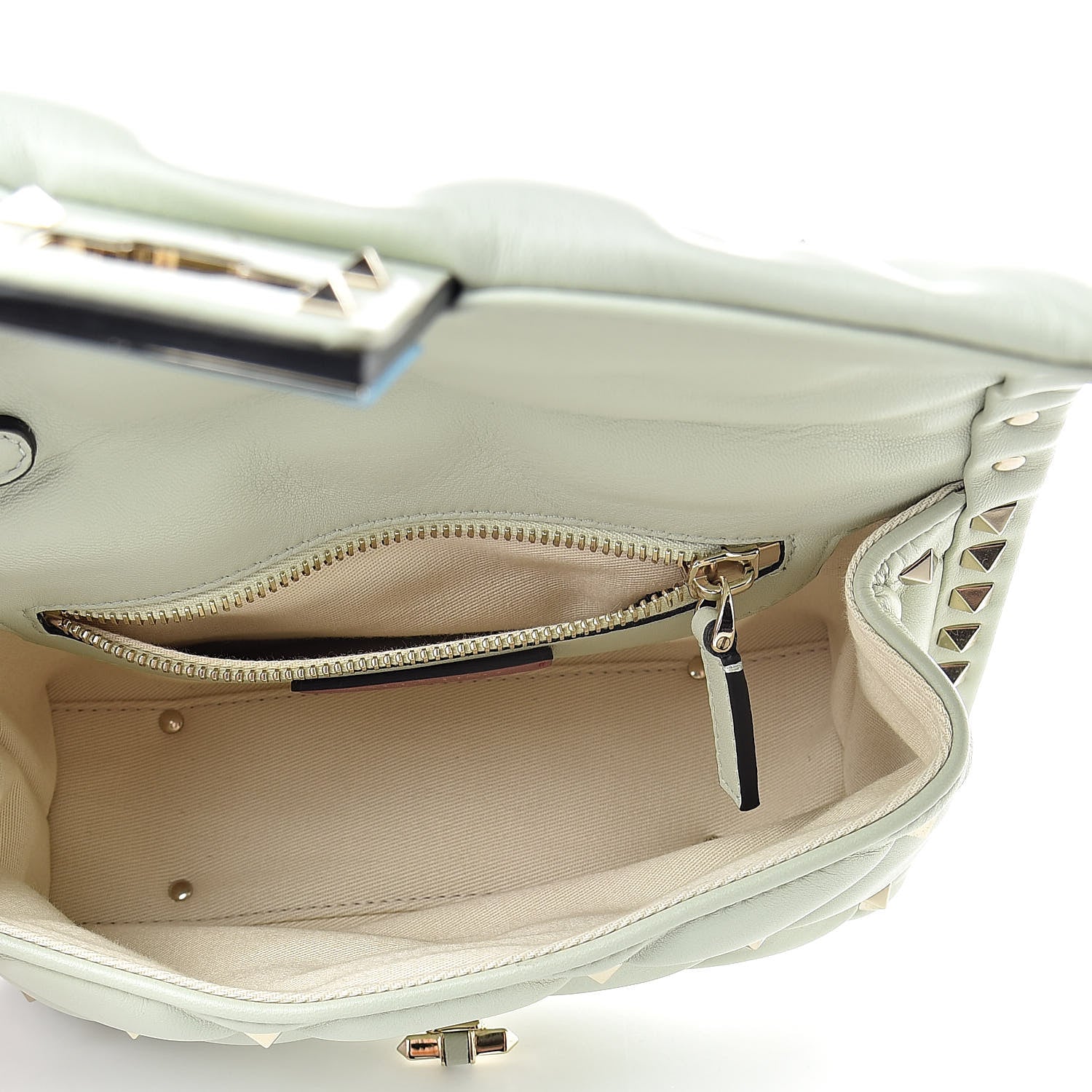 Valentino Garavani Nappa Candystud Wristlet Green Tea Sorbet 5 of 6