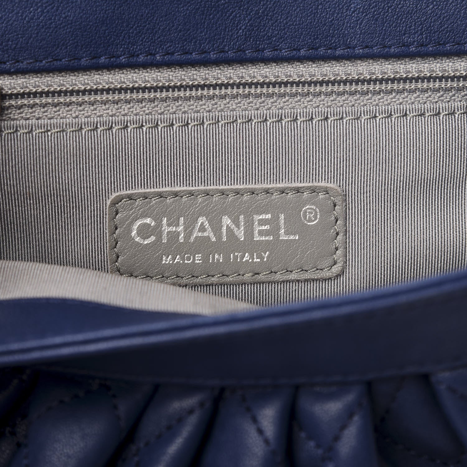 Chanel Washed Lambskin Quilted Mini Chain Around Messenger Blue 7 of 8