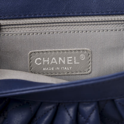 Chanel Washed Lambskin Quilted Mini Chain Around Messenger Blue 7 of 8