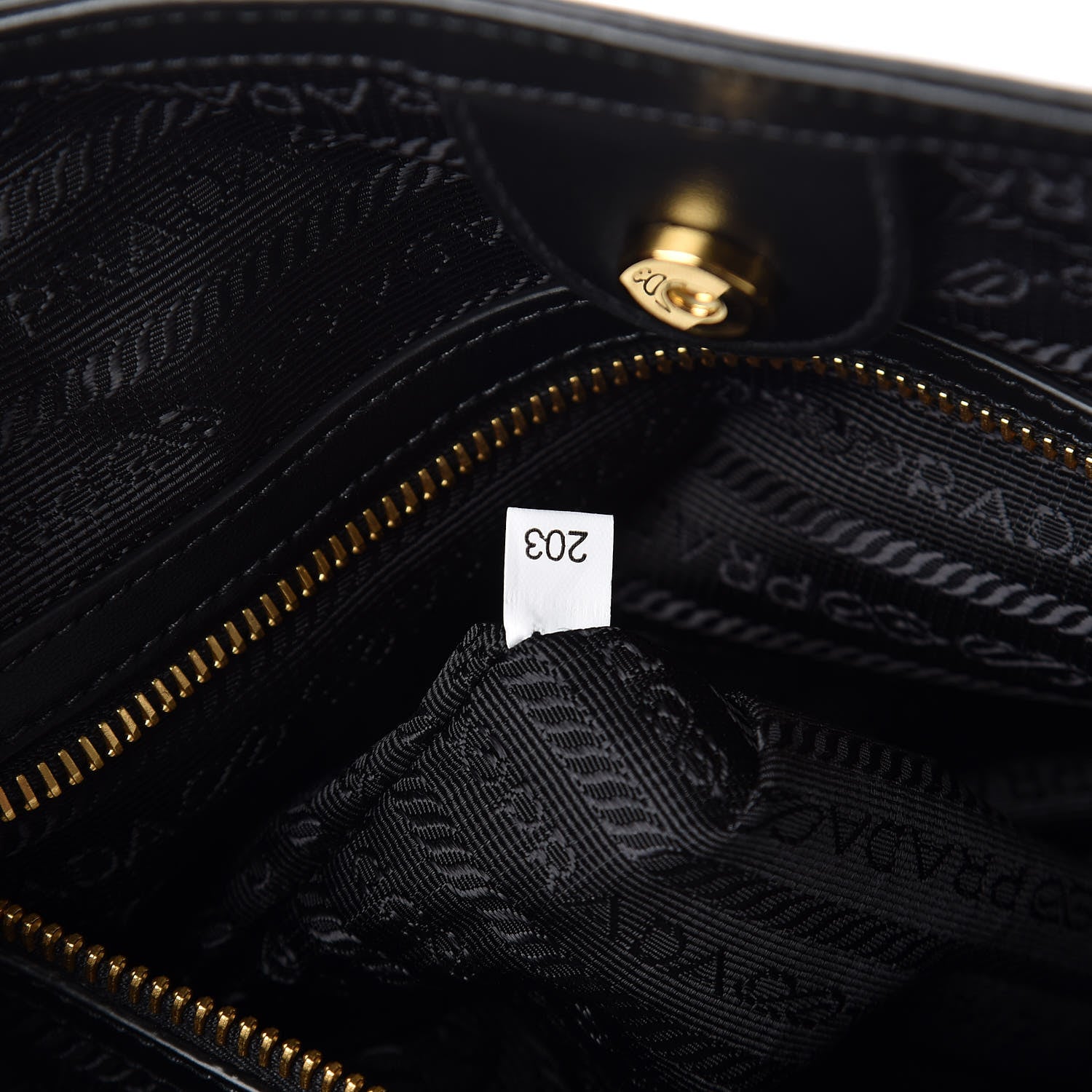 Prada Tessuto Nylon Soft Calf Tote Black 9 of 10