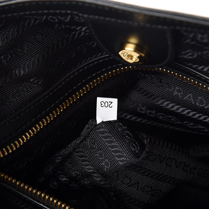 Prada Tessuto Nylon Soft Calf Tote Black 9 of 10