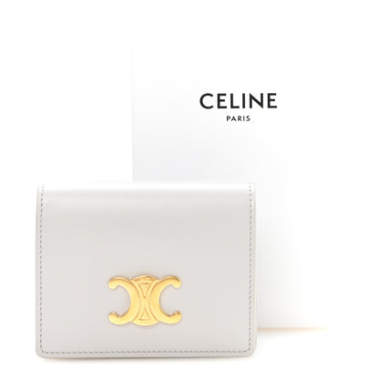 Celine Shiny Calfskin Triomphe Business Card Holder Cloudy Grey 9 of 9