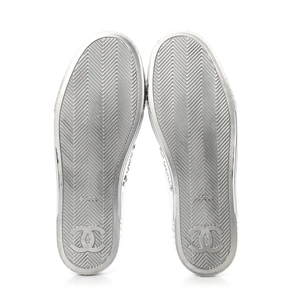 Chanel Laminated Lambskin Sneakers 39 Silver 5 of 8