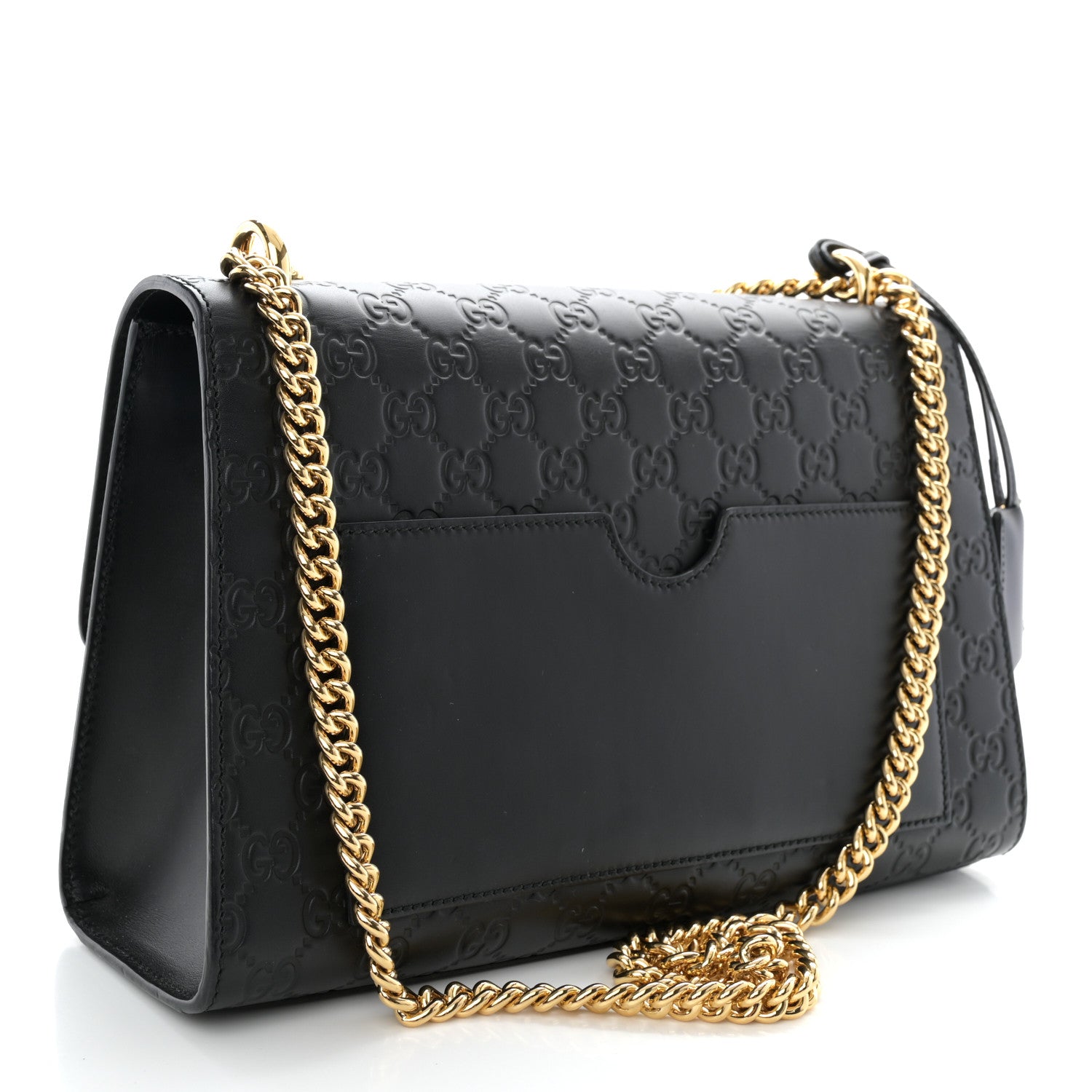 Gucci Guccissima Medium Padlock Shoulder Bag Black 3 of 12