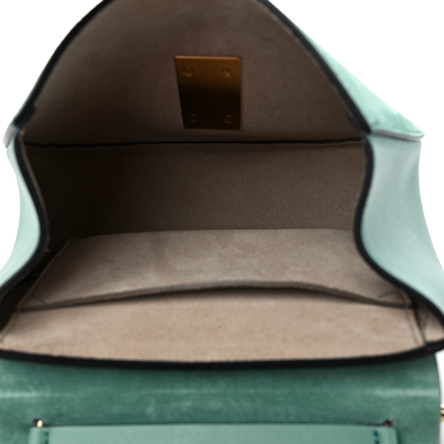 Chloe Suede Smooth Calfskin Drew Shoulder Bag Happy Green 5 of 8
