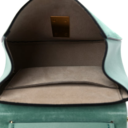 Chloe Suede Smooth Calfskin Drew Shoulder Bag Happy Green 5 of 8