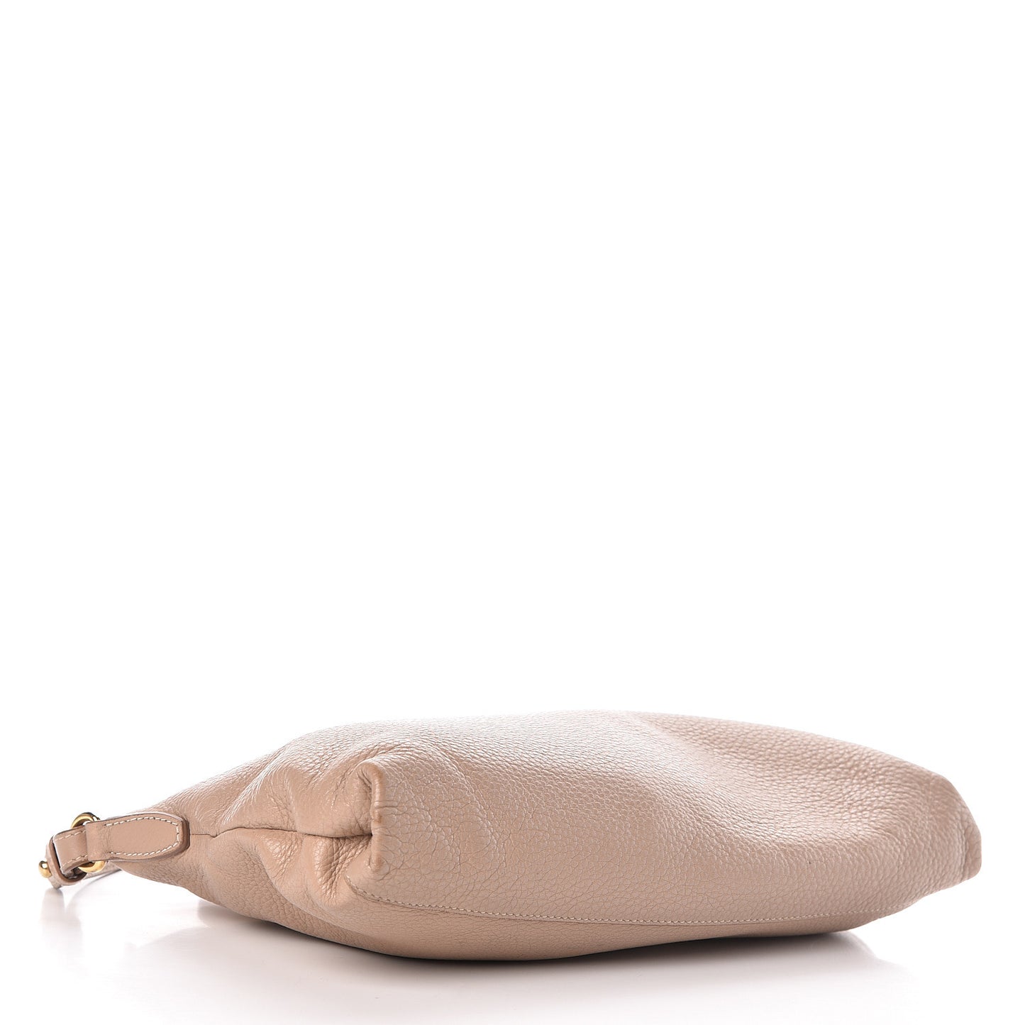 Vitello Daino Zippered Shoulder Bag Cammeo