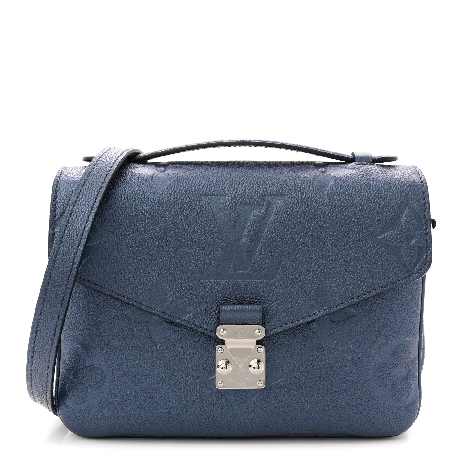 Louis Vuitton Metallic Empreinte Monogram Giant Pochette Metis Navy Nacre 2 of 17