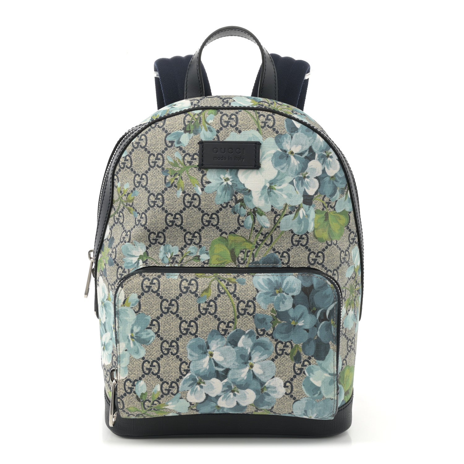 Gucci GG Supreme Monogram Blooms Small Day Backpack Blue 1 of 11