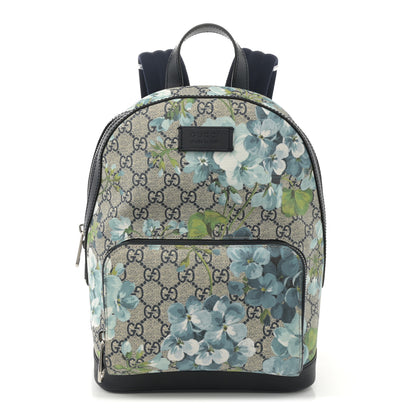 Gucci GG Supreme Monogram Blooms Small Day Backpack Blue 1 of 11