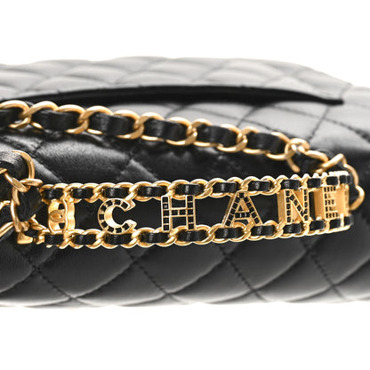 Chanel Lambskin Quilted Small Strass On Top Flap Bag Black 8 of 11