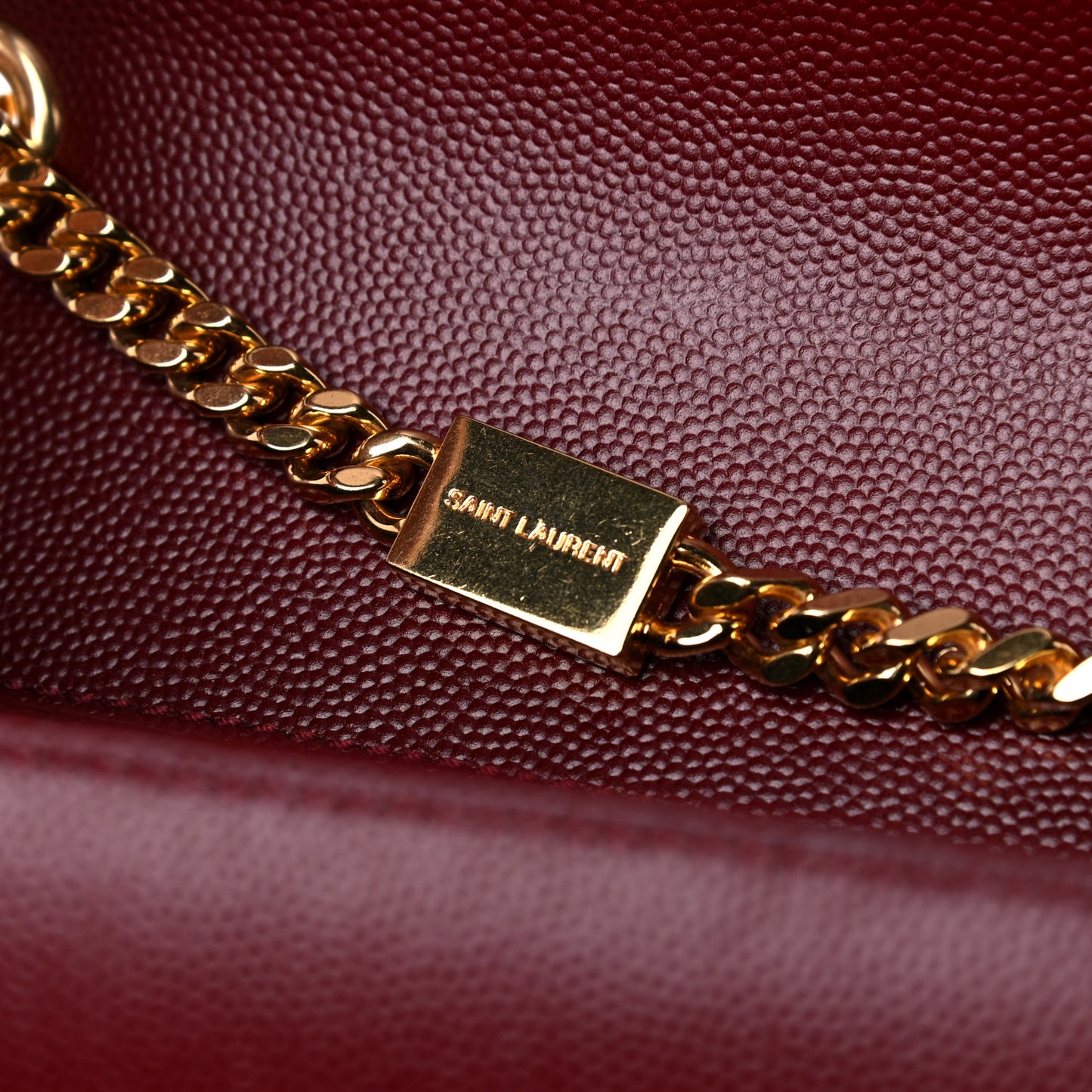 Grain De Poudre Medium Monogram Kate Satchel Dark Red