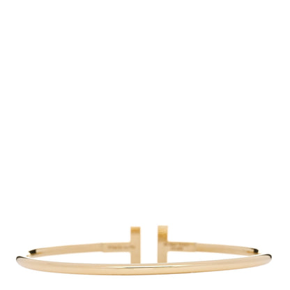 Tiffany 18K Yellow Gold Diamond T Wire Pave Bracelet 2 of 3
