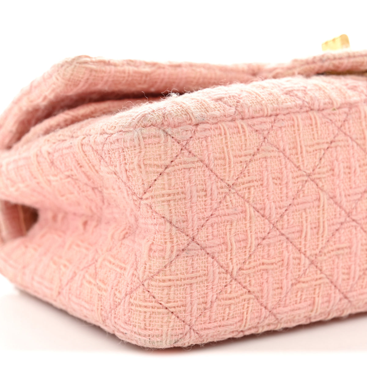 Chanel Wool Tweed Quilted 2.55 Reissue 225 Flap Light Pink 10 of 14