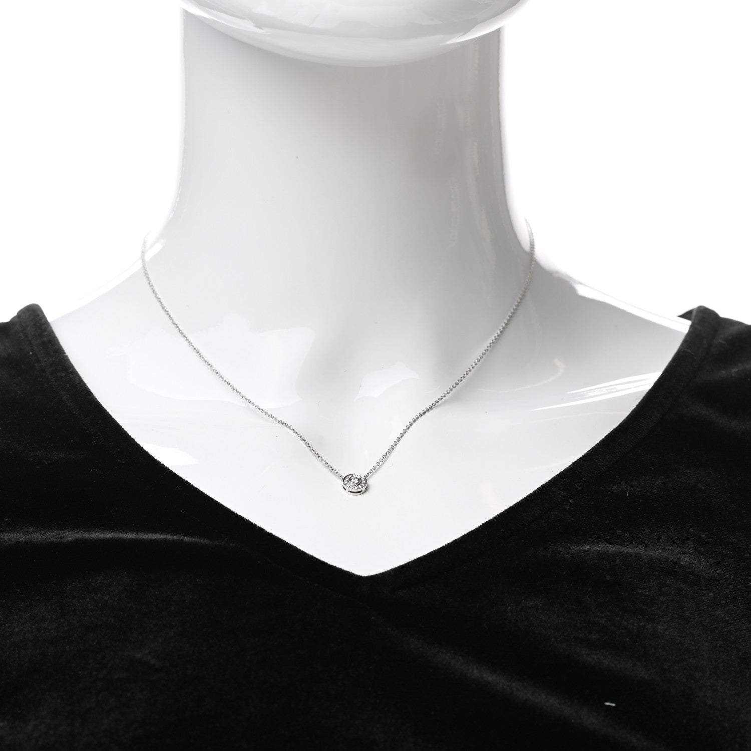 Tiffany Platinum Diamond Circlet Pendant Necklace 2 of 6