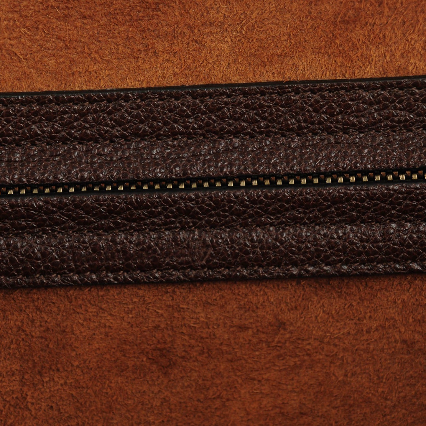 Shiny Grained Calfskin Medium Phantom Luggage Brown