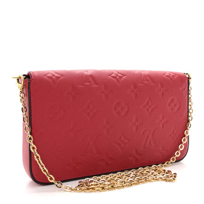 Louis Vuitton Empreinte Pochette Felicie Chain Wallet Scarlet 4 of 11