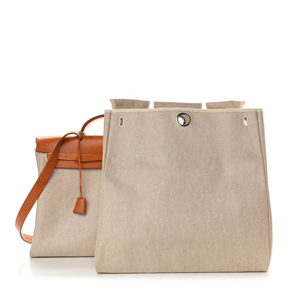 Hermes Toile Vache Calfskin Herbag 39 MM Natural 2 of 13