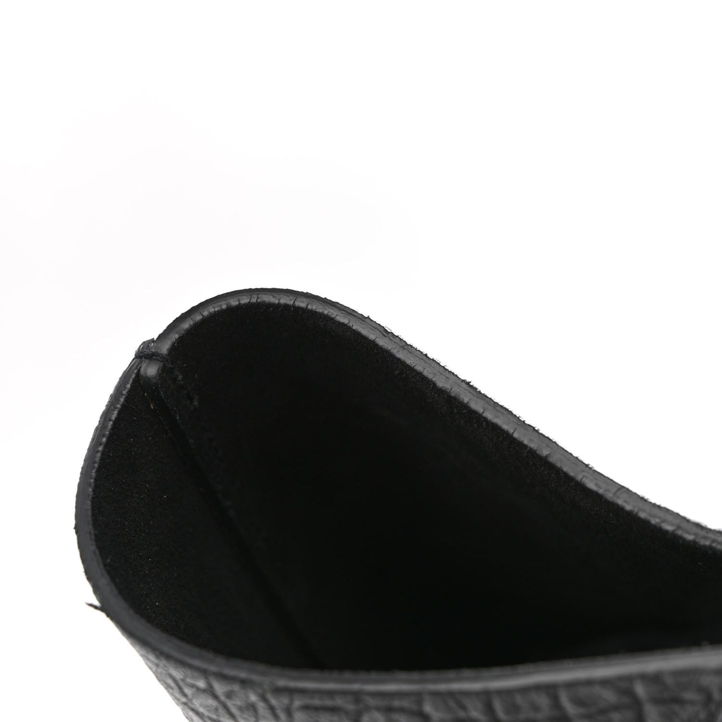 Calfskin Crocodile Embossed Bold Shopper Tote Black