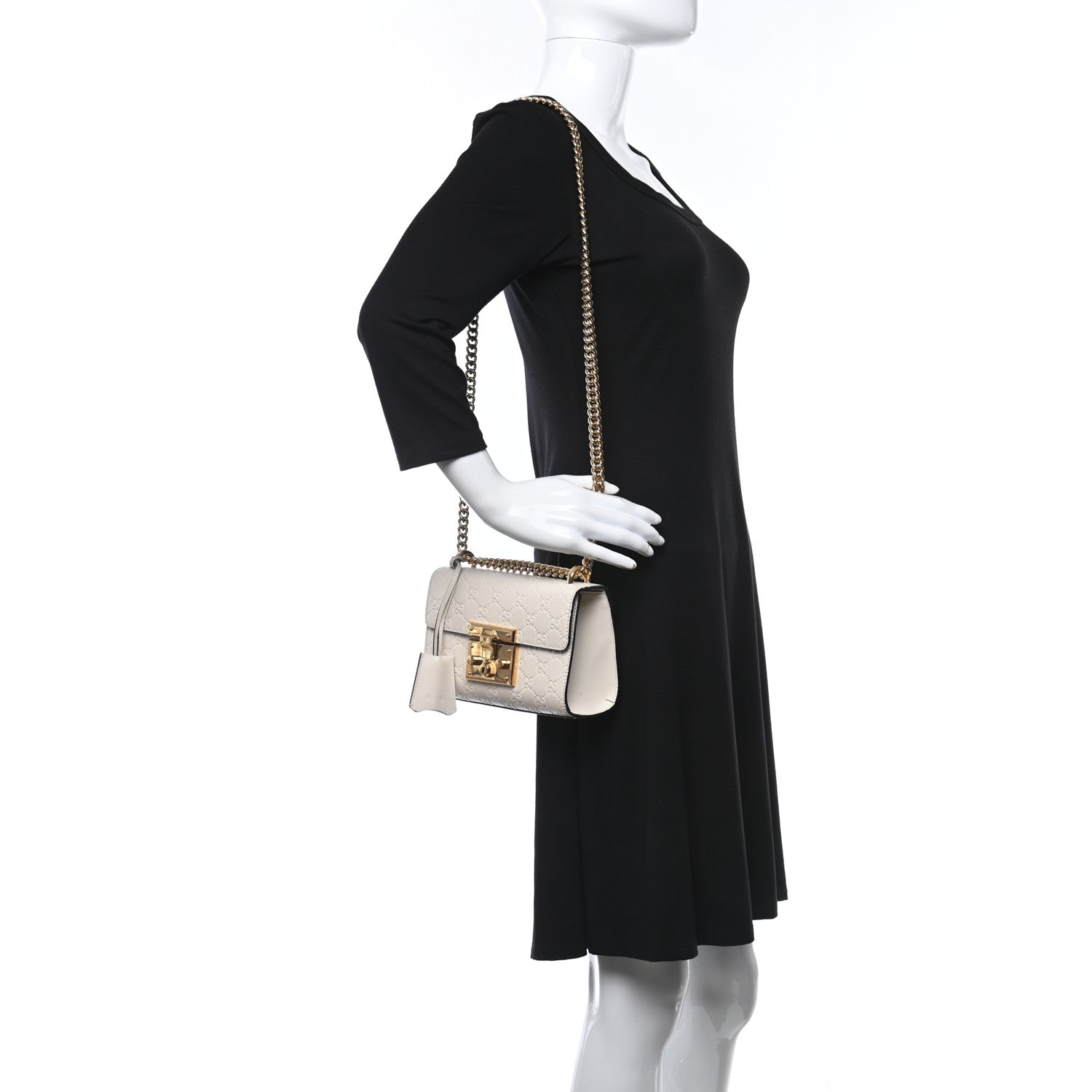Gucci Guccissima Small Padlock Shoulder Bag Grey 2 of 14