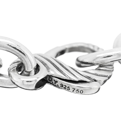 David Yurman Sterling Silver 18K Yellow Gold Elongated Link Chain Bracelet 3 of 3