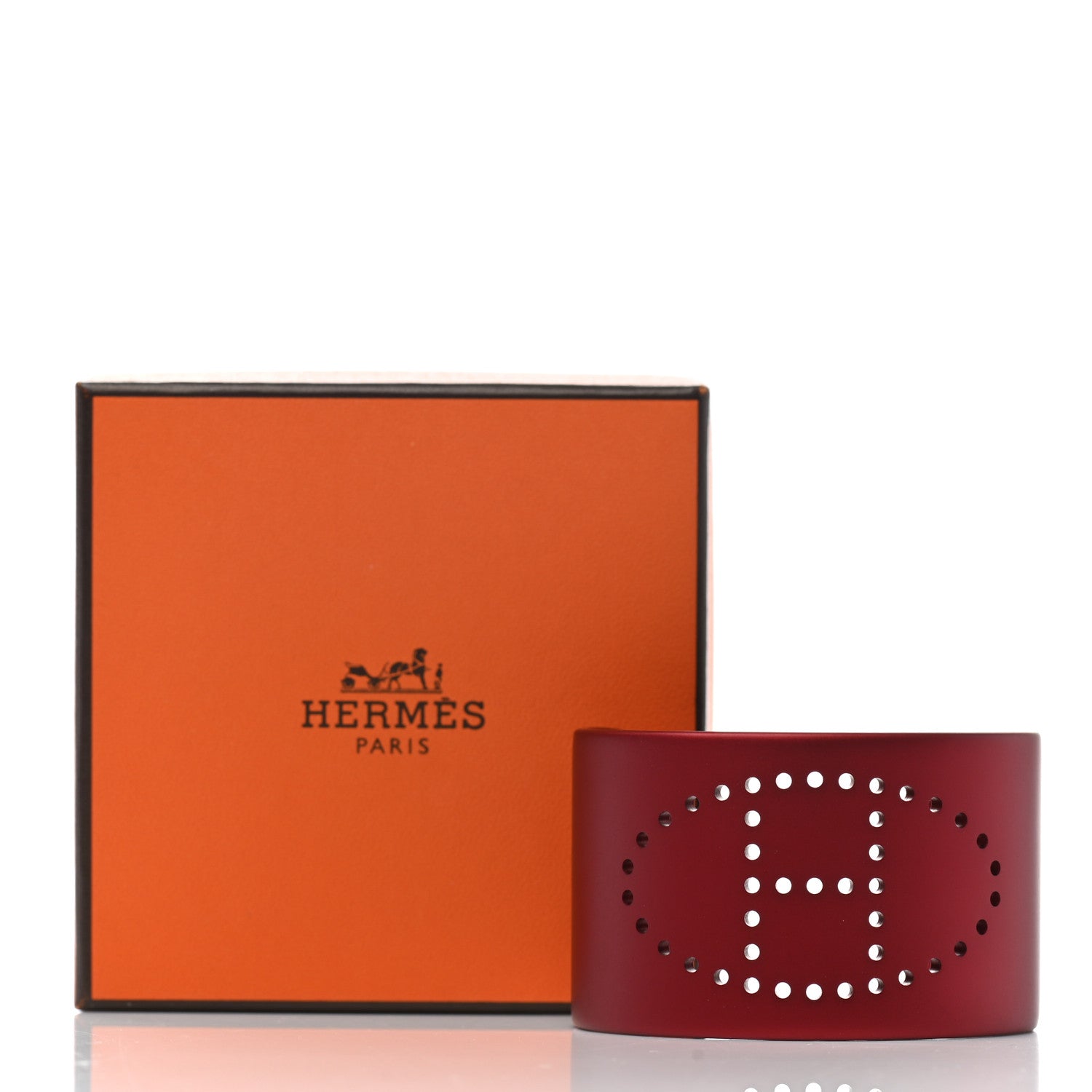 Hermes Aluminium Evelyne Sunset Cuff Bracelet T2 Rouge H 5 of 5