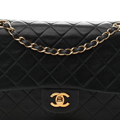 Chanel Lambskin Quilted Medium Double Flap Black 8 of 19