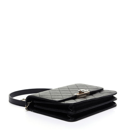 Chanel Caviar Quilted Golden Class Wallet On Chain WOC Black 4 of 14