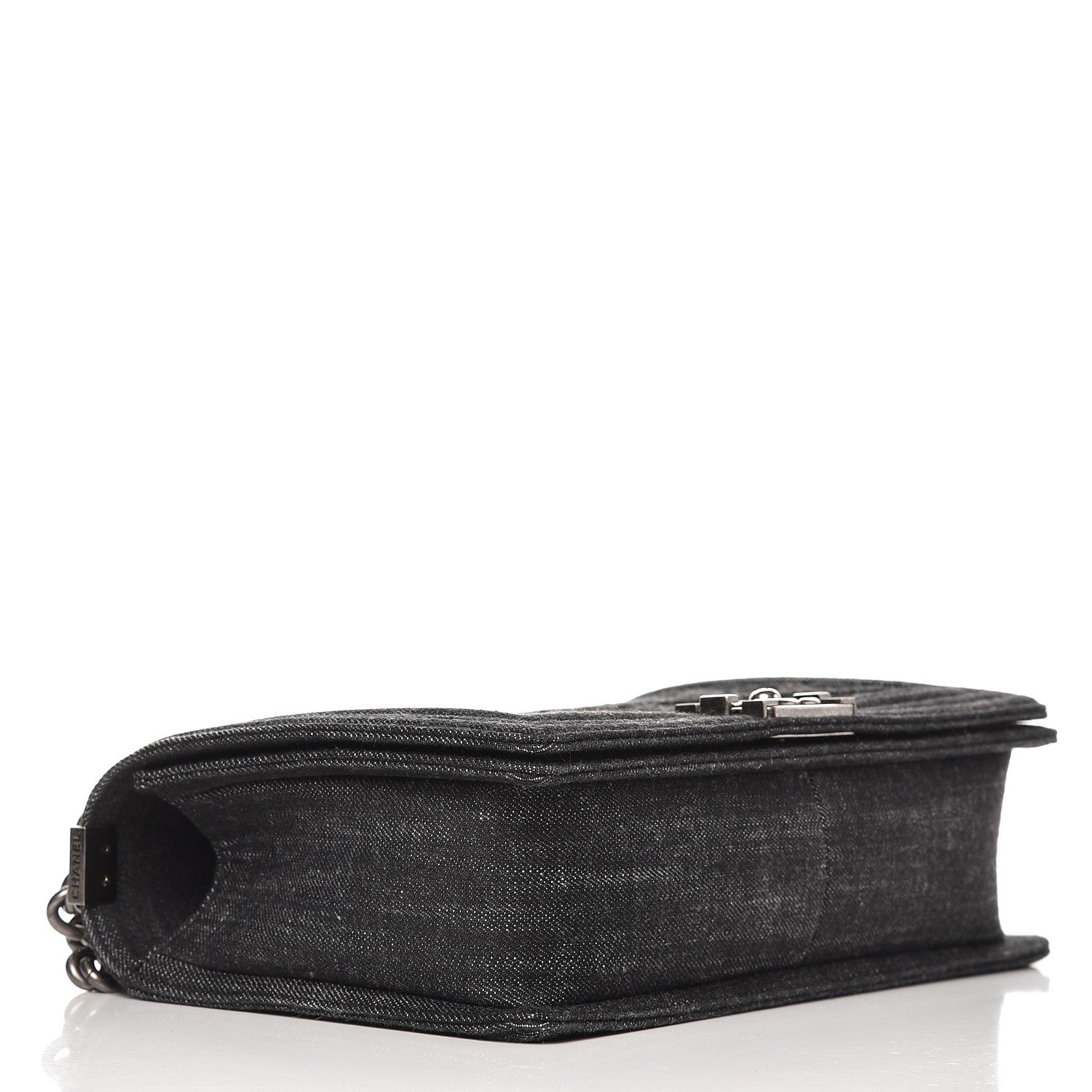 Chanel Denim Quilted New Medium Boy Flap Black 4 of 8