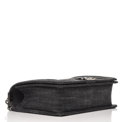 Chanel Denim Quilted New Medium Boy Flap Black 4 of 8