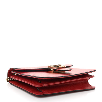 Gucci Dollar Calfskin Small Interlocking G Shoulder Bag Red 4 of 16