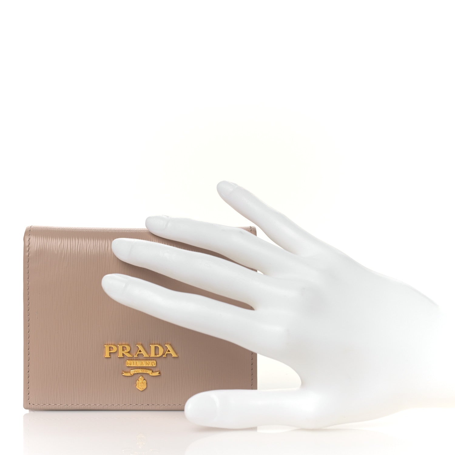 Prada Vitello Move Bi-Fold Wallet Powder Pink 2 of 8