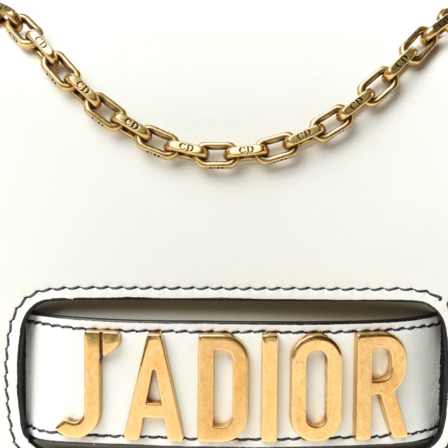 Christian Dior Calfskin J'Adior Chain Flap Bag Off White 9 of 9
