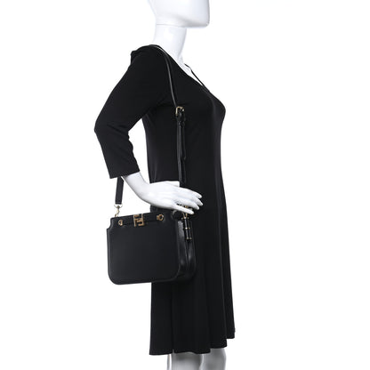Fendi Vitello King Luxor Fendi Touch Shoulder Bag Black 2 of 10
