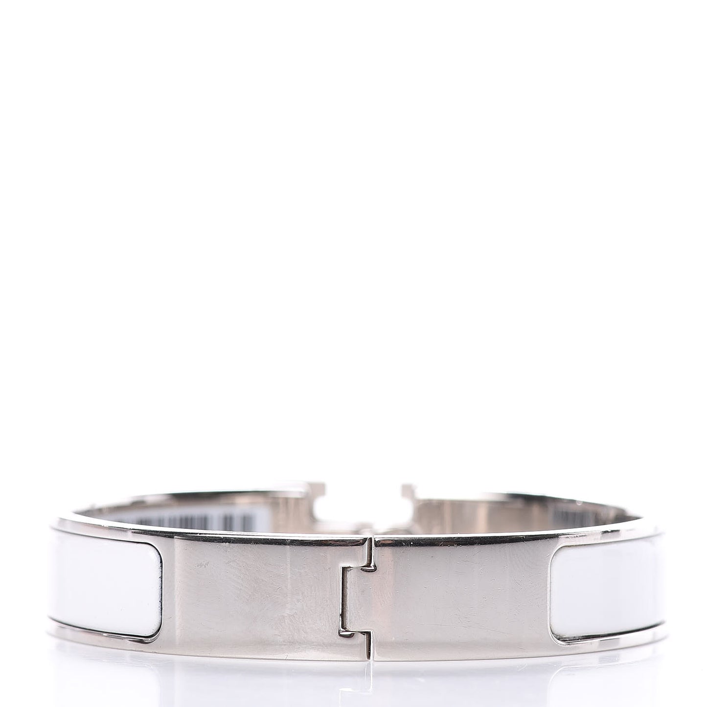 Enamel Narrow Clic Clac H Bracelet PM White