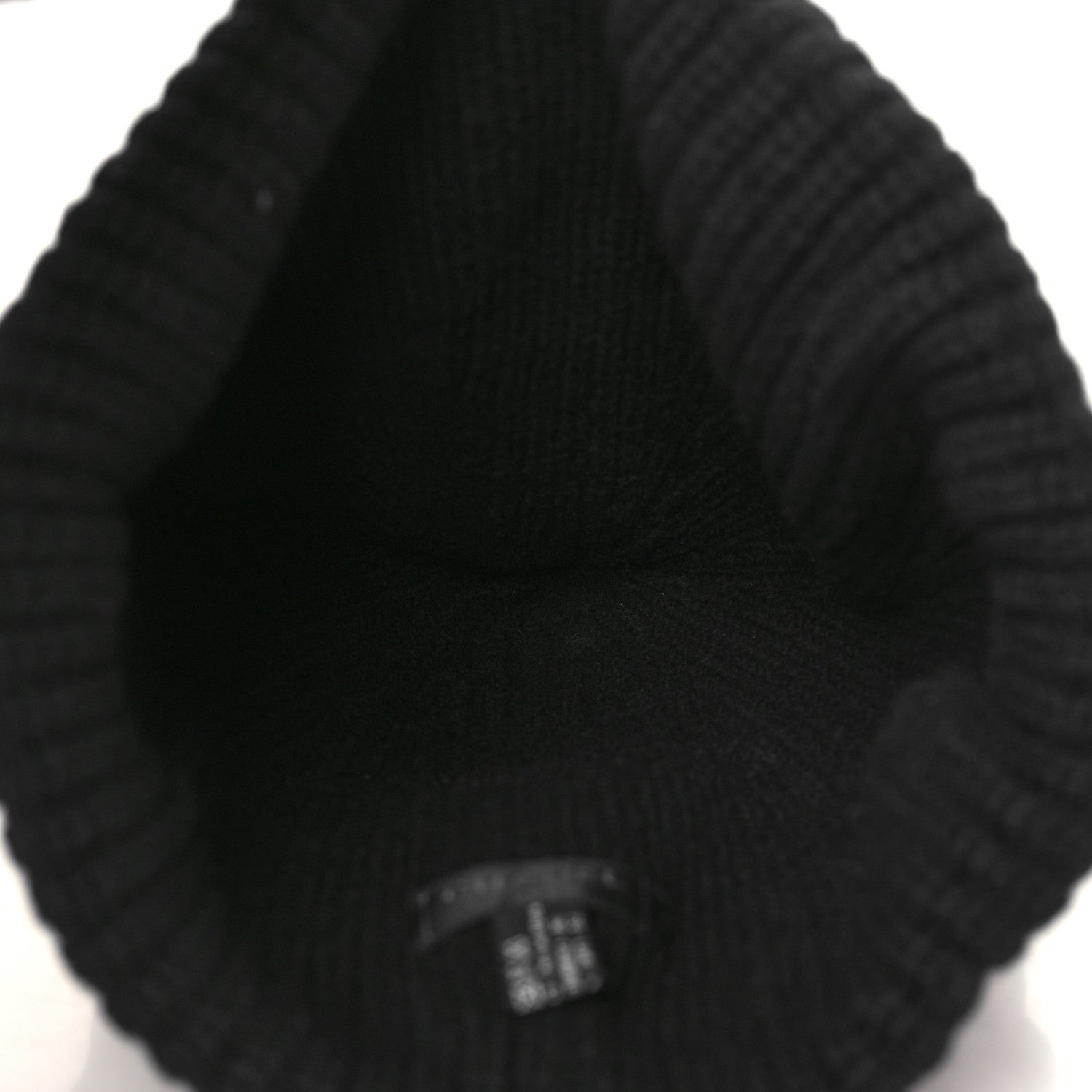 Chanel Wool Cashmere CC Beanie Hat Light Black White 3 of 4