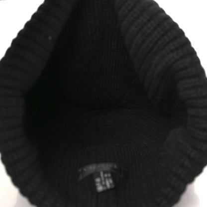 Chanel Wool Cashmere CC Beanie Hat Light Black White 3 of 4