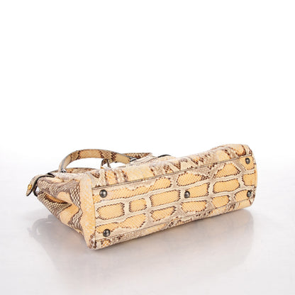 Fendi Python Medium Peekaboo Iconic Satchel Tan 4 of 8