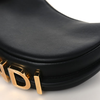 Fendi Vitello Grace Matte Nano Fendigraphy Hobo Charm Black 9 of 10