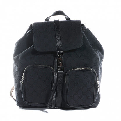 Gucci GG Monogram Single Buckle Backpack Black 1 of 10