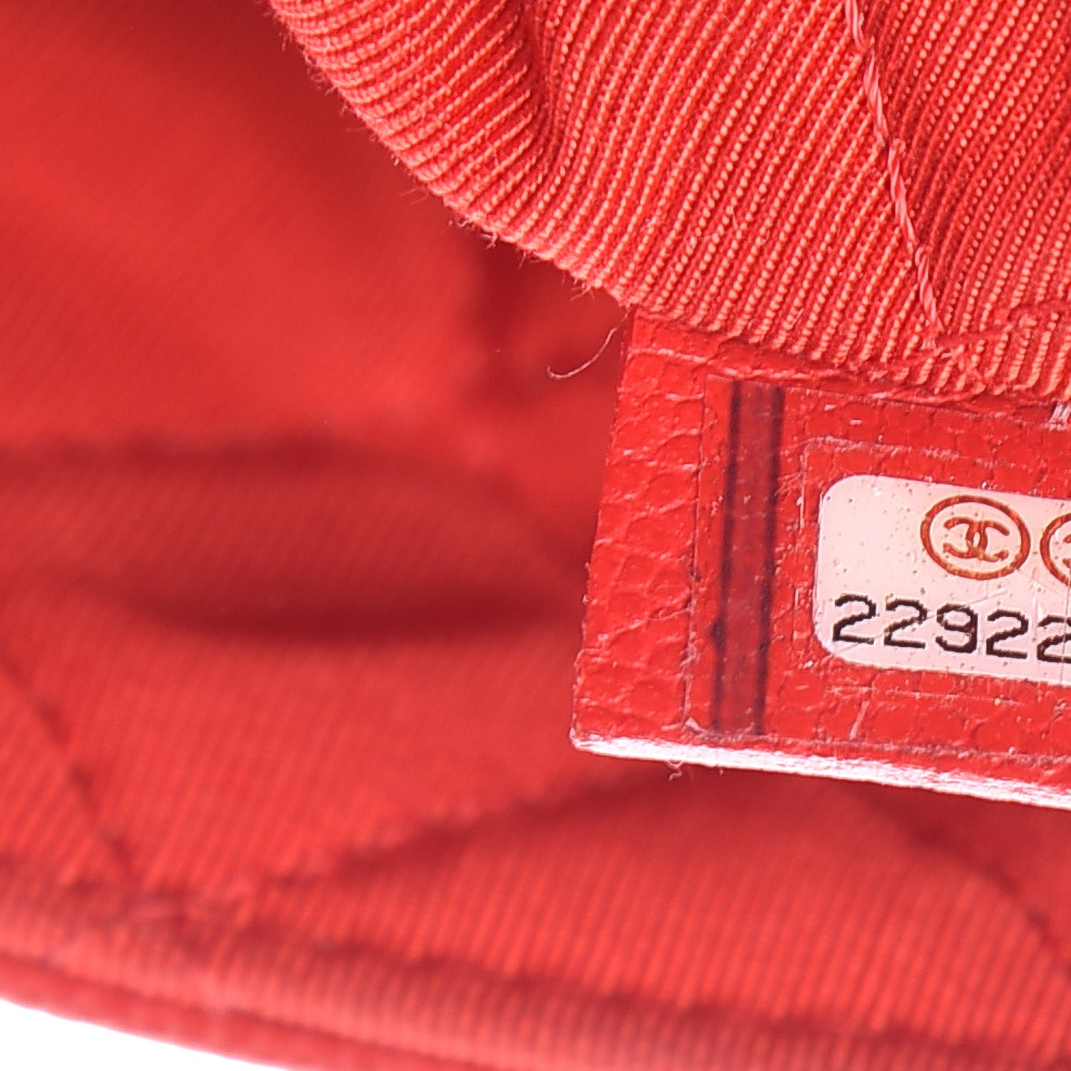 Chanel Caviar Quilted Large Golden Class Pouch Red 7 of 9