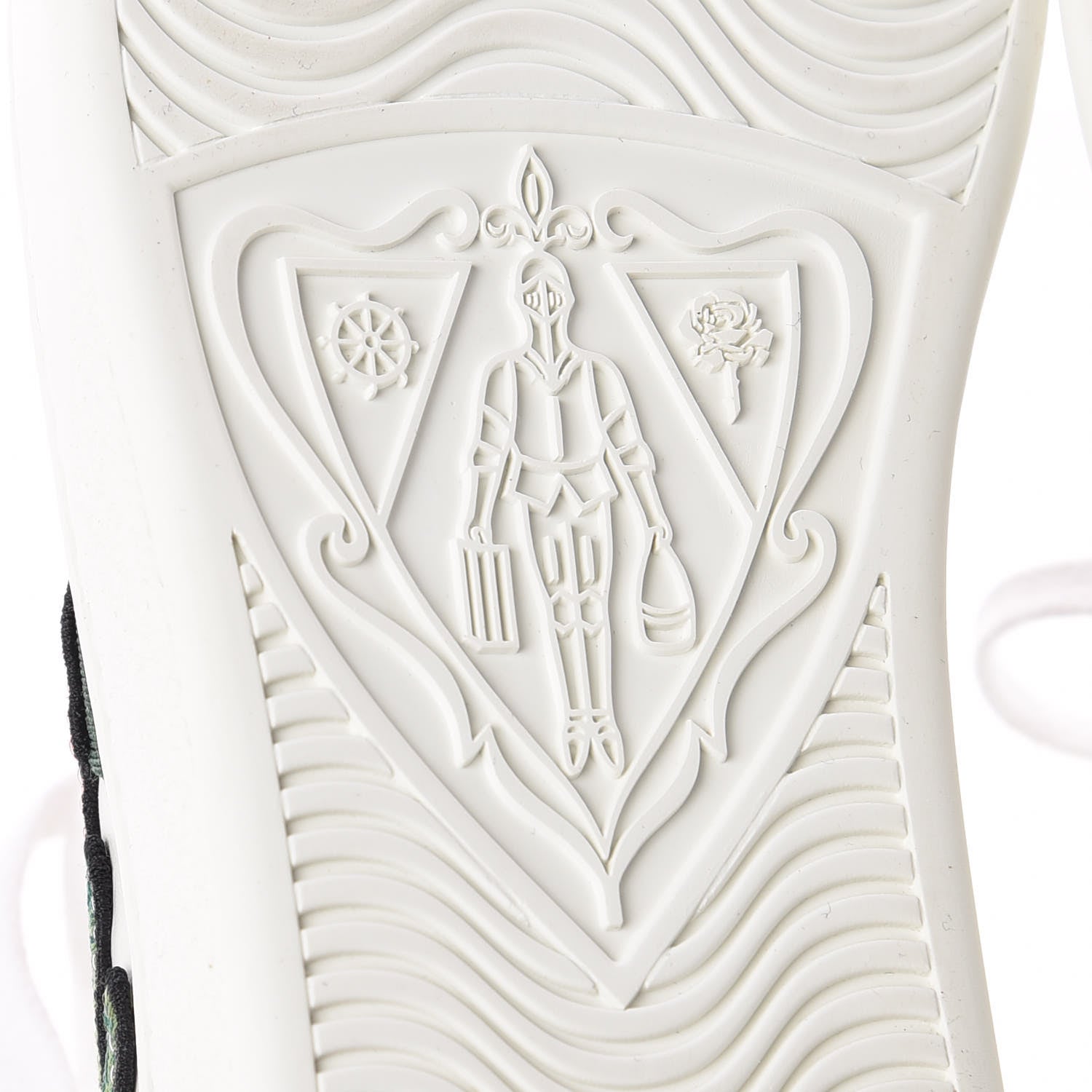 Gucci Calfskin Web Floral Embroidered Ace Sneakers 38 White 7 of 8
