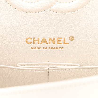 Chanel Iridescent Calfskin Quilted Medium Double Flap White 6 of 13