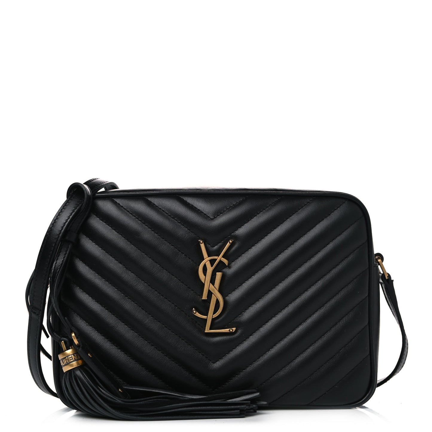 Calfskin Matelasse Monogram Lou Camera Bag Black