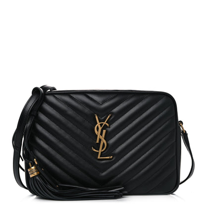 Saint Laurent Calfskin Matelasse Monogram Lou Camera Bag Black 1 of 12